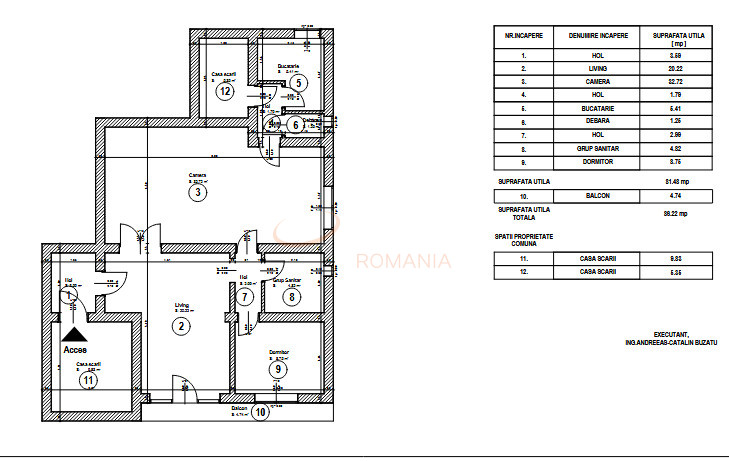 Apartament, 3 camere Bucuresti/Capitale