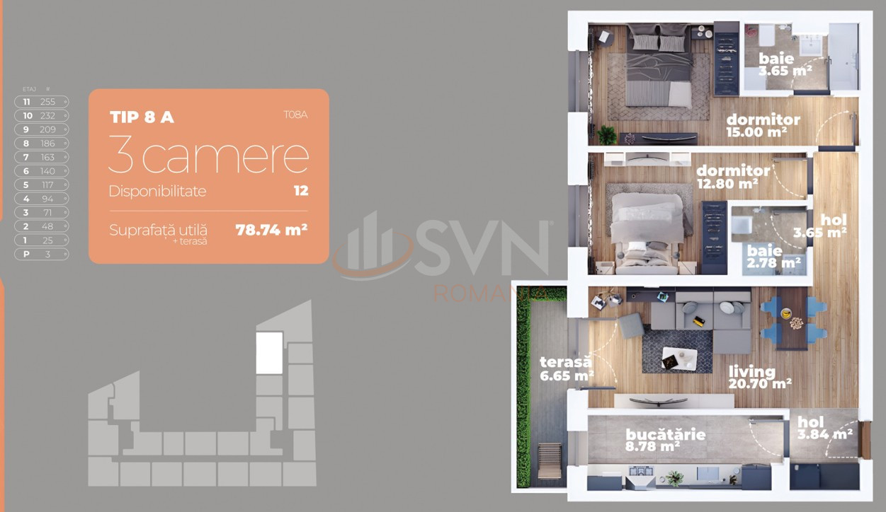 Apartament, 3 camere Bucuresti/Titan