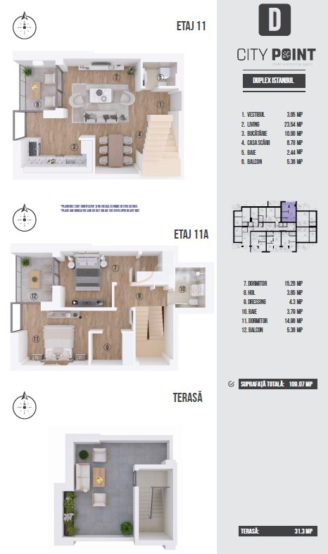 Apartament, 3 camere Bucuresti/Aviatiei