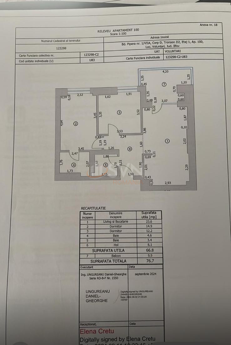 Apartament, 3 camere Bucuresti/Pipera