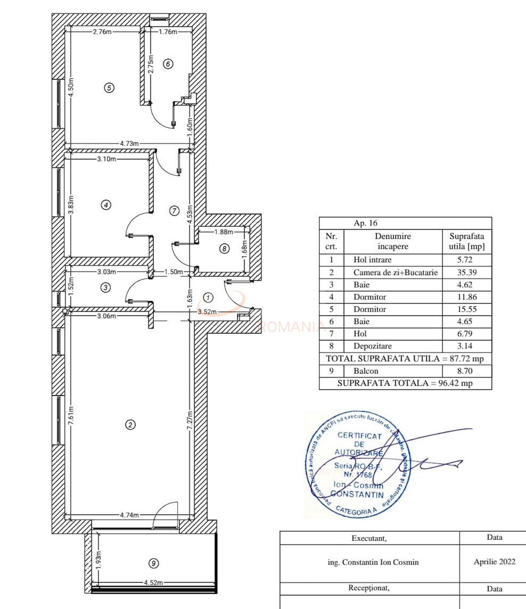 Apartament, 3 camere Bucuresti/Domenii