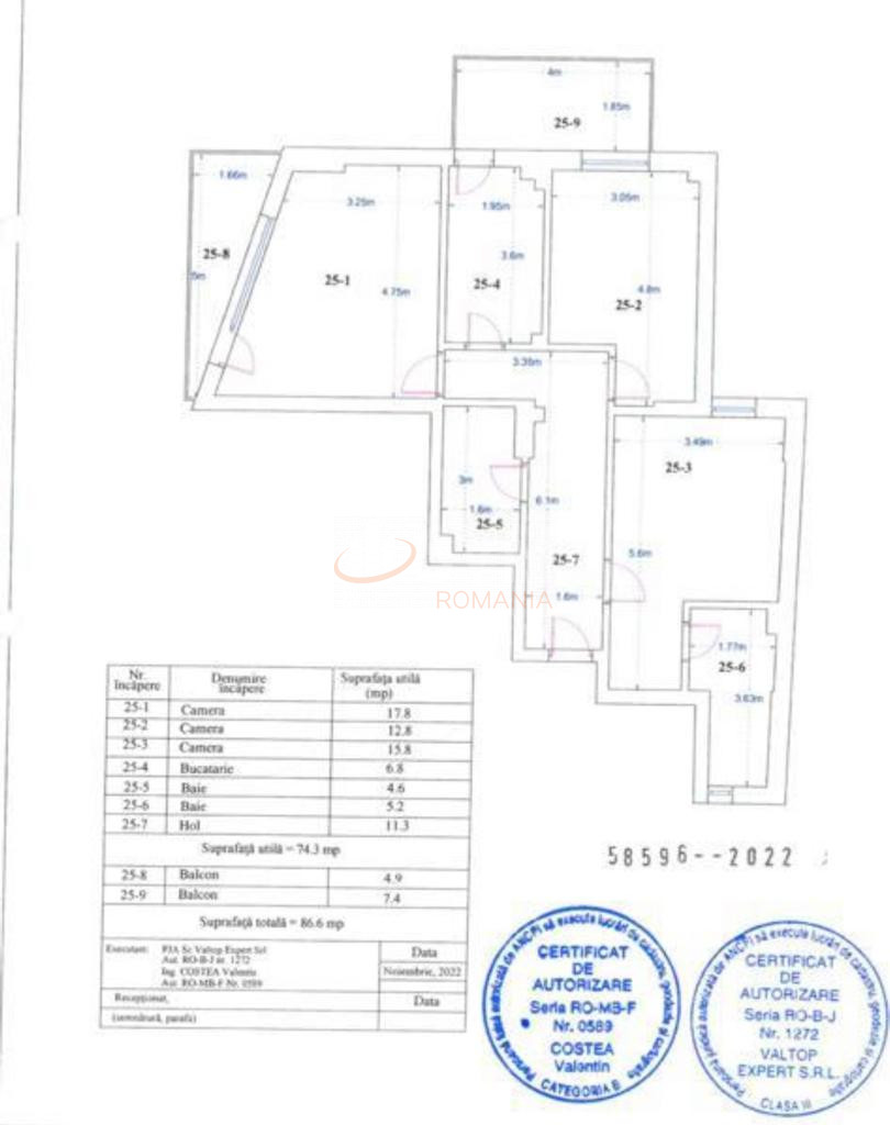 Apartament, 3 camere Bucuresti/13 Septembrie