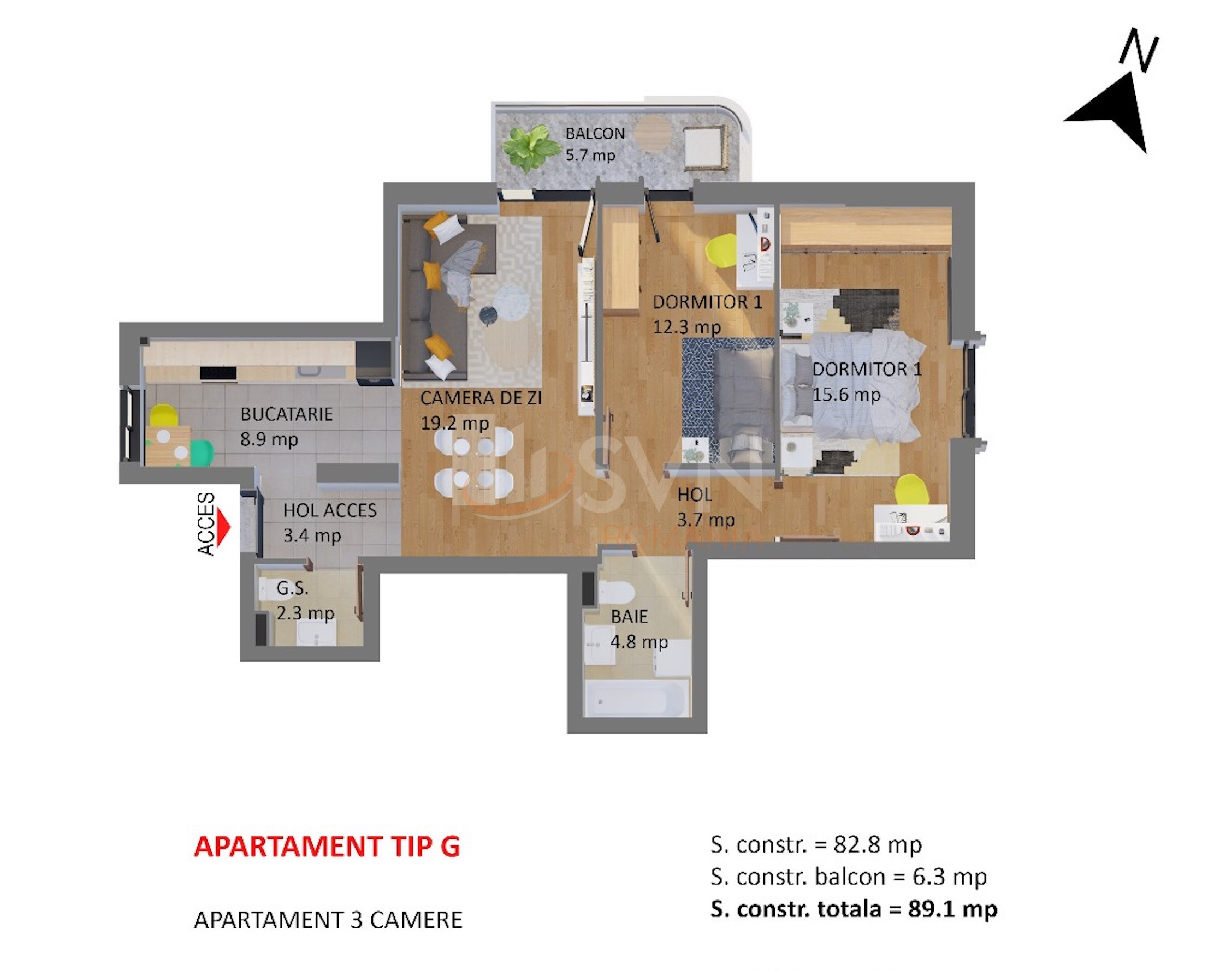 Apartament, 3 camere Bucuresti/Pipera