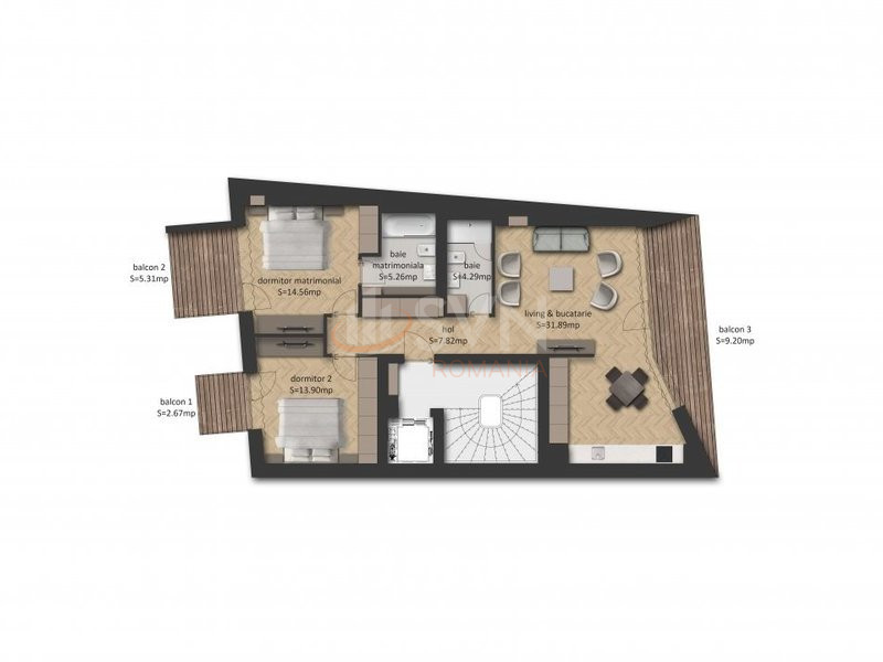 Apartament, 3 camere Bucuresti/Polona