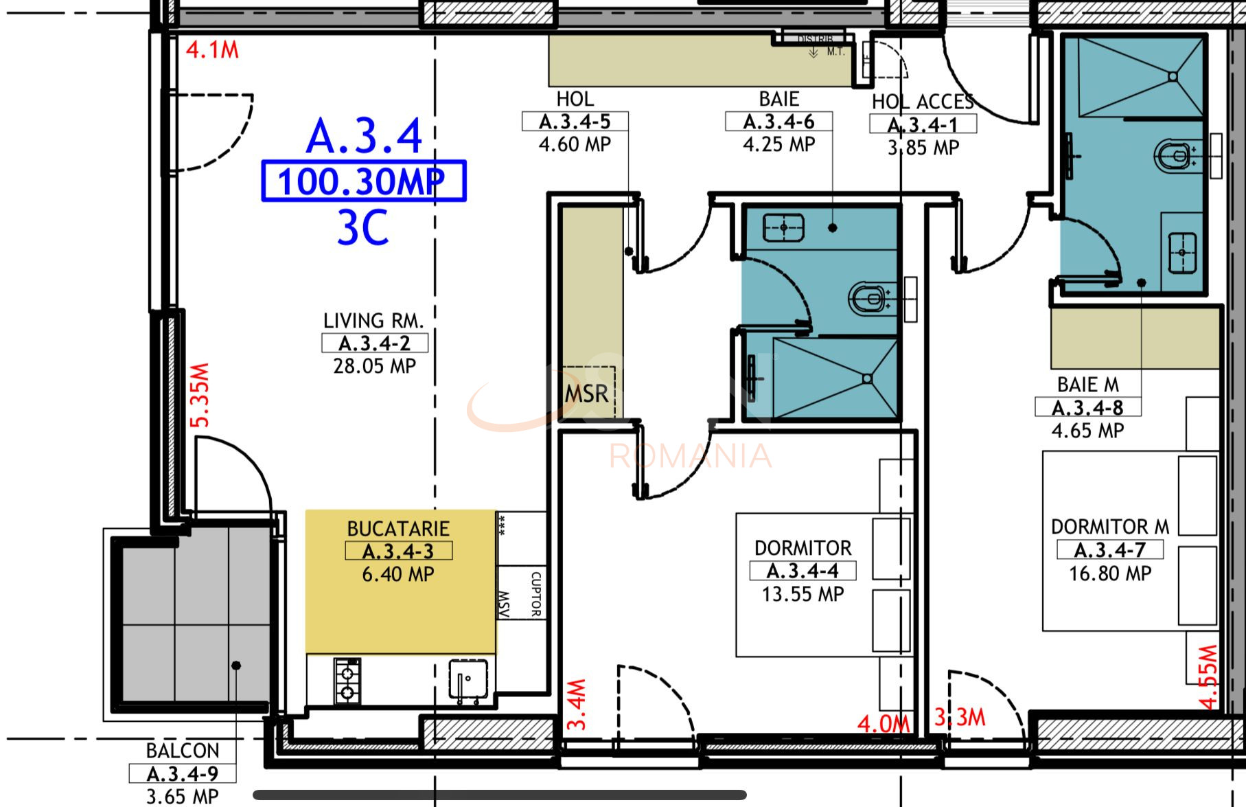 Apartament, 3 camere Constanta/Nord