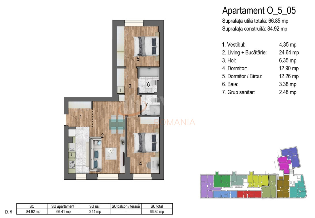 Apartament, 3 camere Bucuresti/Timpuri Noi