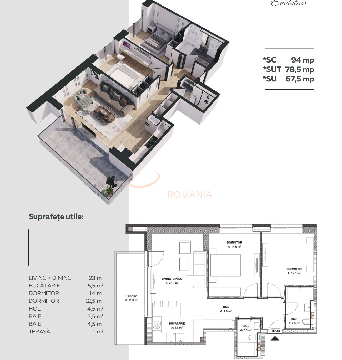 Apartament, 3 camere Bucuresti/Aviatiei