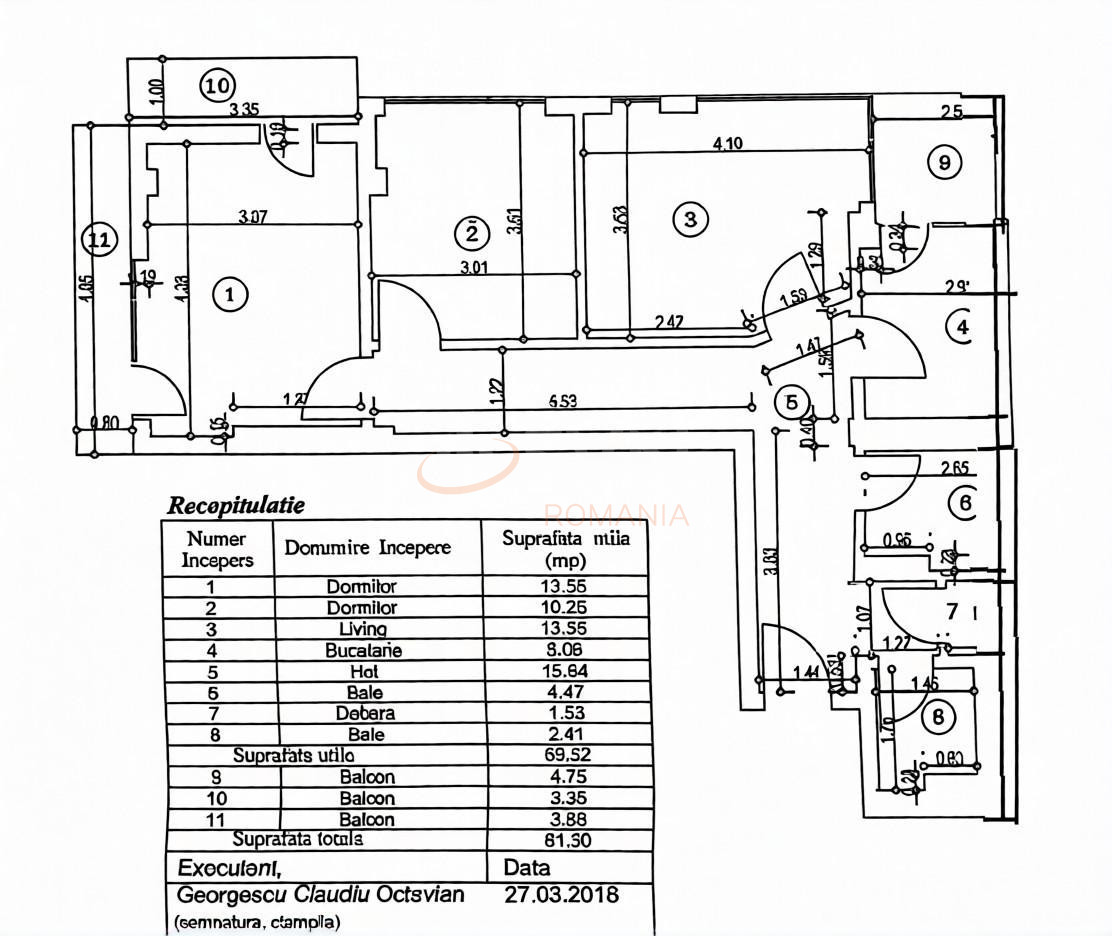 Apartament, 3 camere Bucuresti/Calea Calarasilor