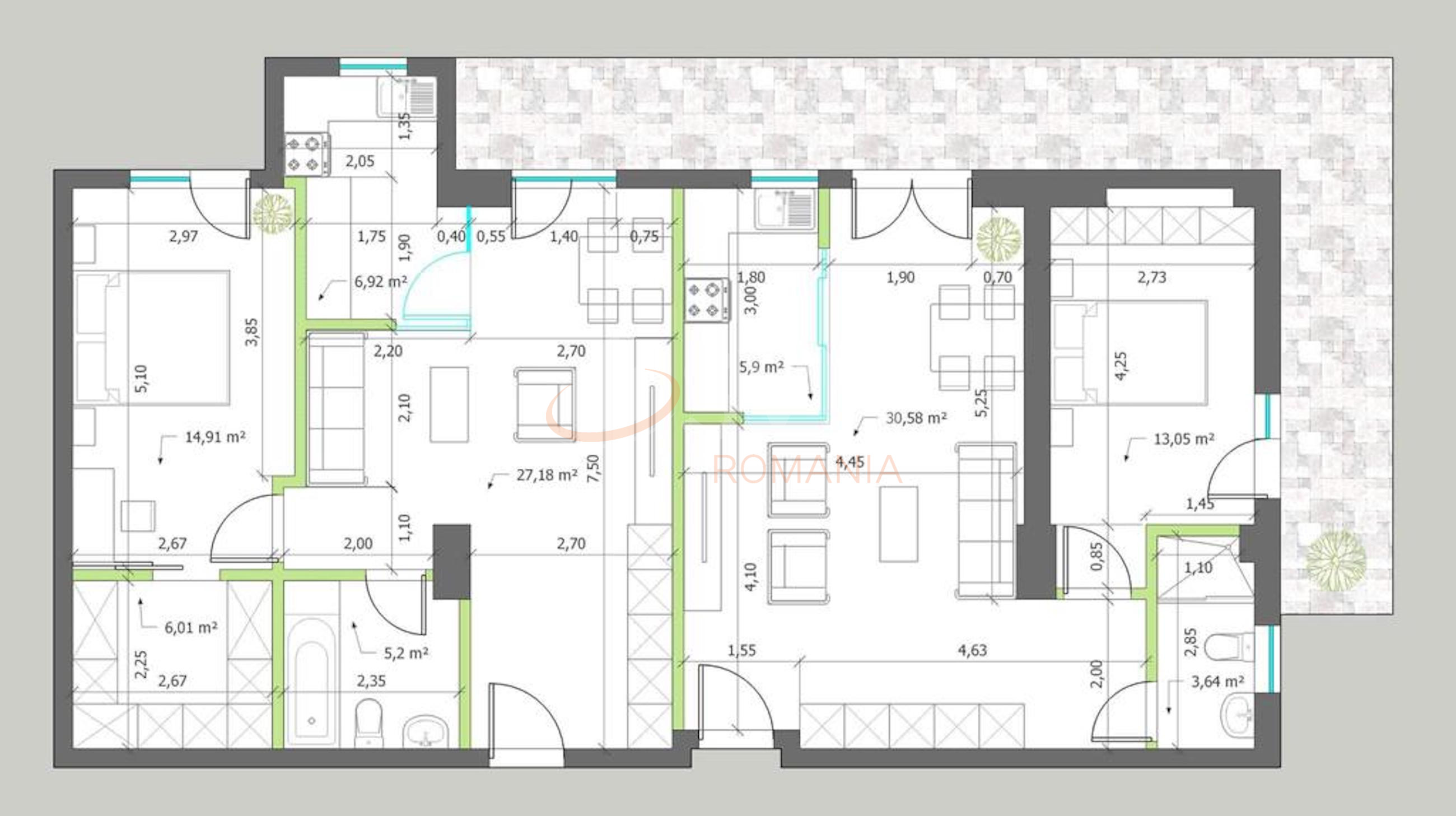 Apartament, 3 camere Bucuresti/Victoriei