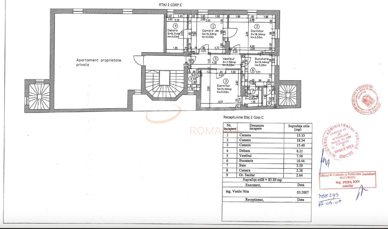 Apartament, 3 camere Bucuresti/Calea Victoriei