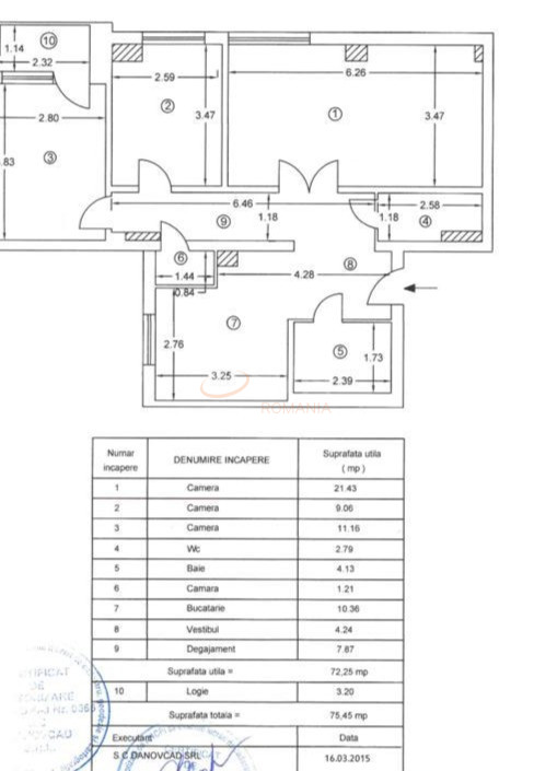 Apartament, 3 camere Bucuresti/P-ta Romana