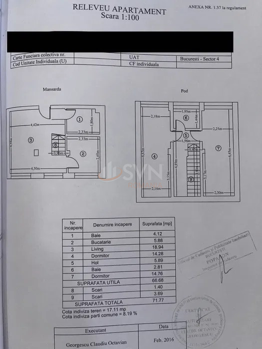 Apartament, 3 camere Bucuresti/Aparatorii Patriei