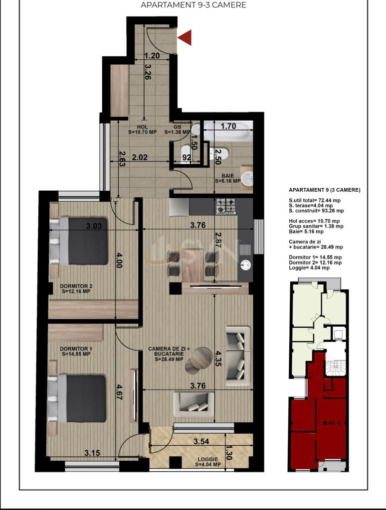 Apartament, 3 camere Bucuresti/Iancului