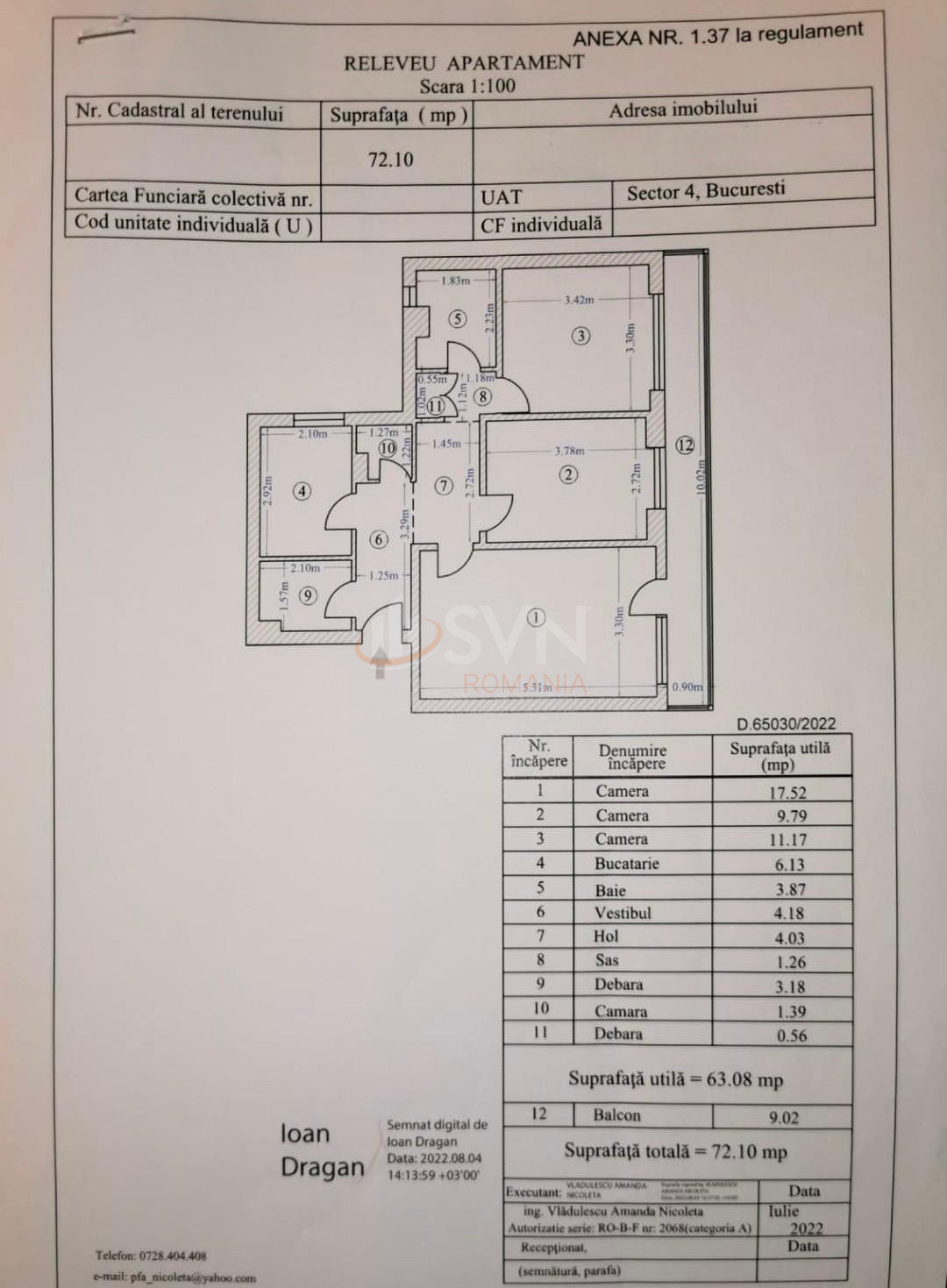 Apartament, 3 camere Bucuresti/Tineretului