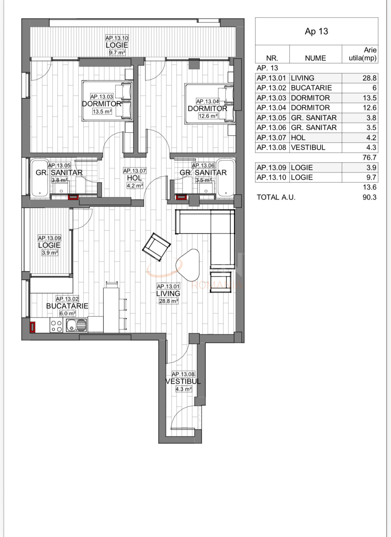 Apartament, 3 camere Bucuresti/Stefan Cel Mare