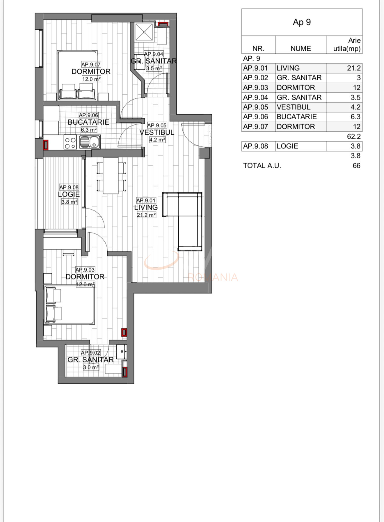 Apartament, 3 camere Bucuresti/Stefan Cel Mare