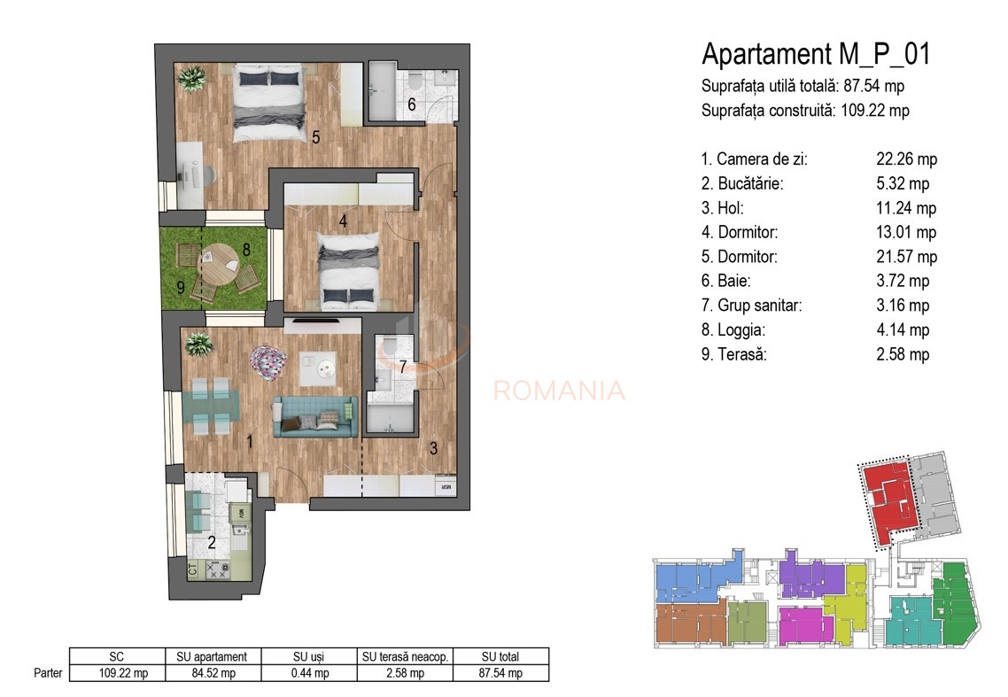 Apartament, 3 camere Bucuresti/Nerva Traian