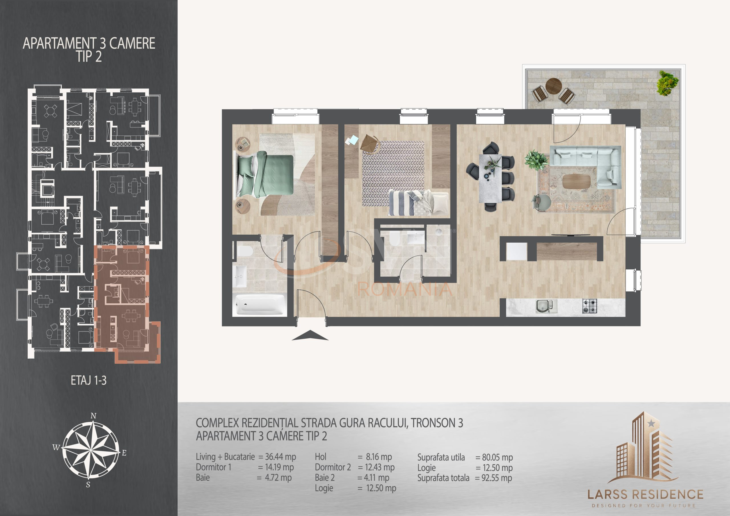 Apartament, 3 camere Bucuresti/Theodor Pallady
