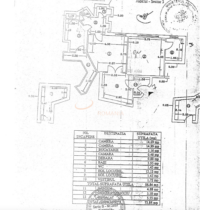 Apartament, 3 camere Bucuresti/Unirii
