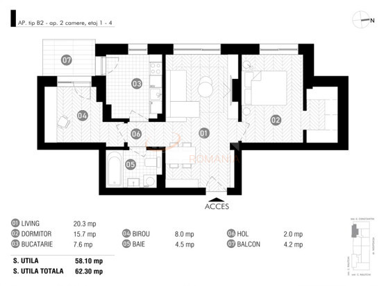 Apartament, 3 camere Bucuresti/Baneasa
