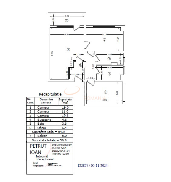 Apartament, 3 camere Bucuresti/P-ta Romana