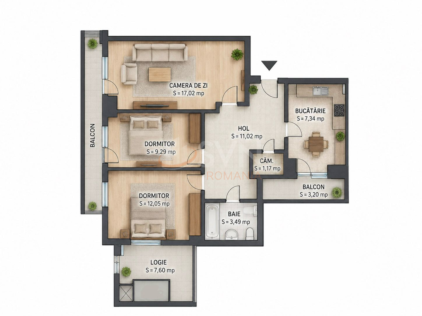 Apartament, 3 camere Bucuresti/Obor