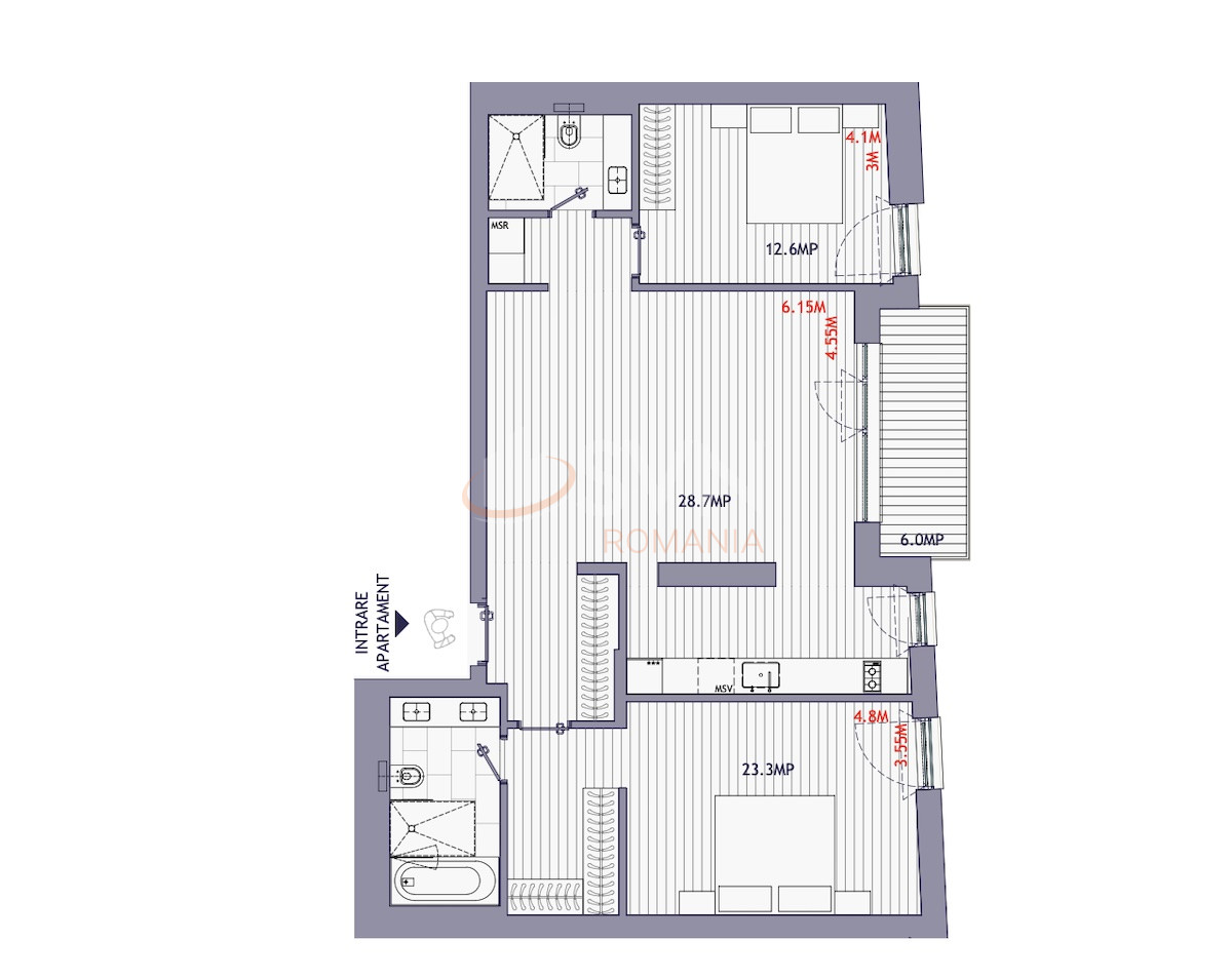 Apartament, 3 camere Bucuresti/Herastrau