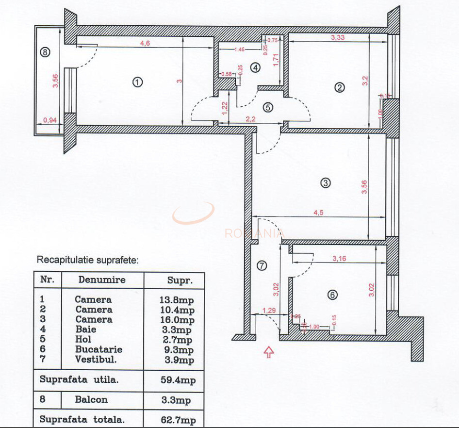 Apartament, 3 camere Bucuresti/Stefan Cel Mare
