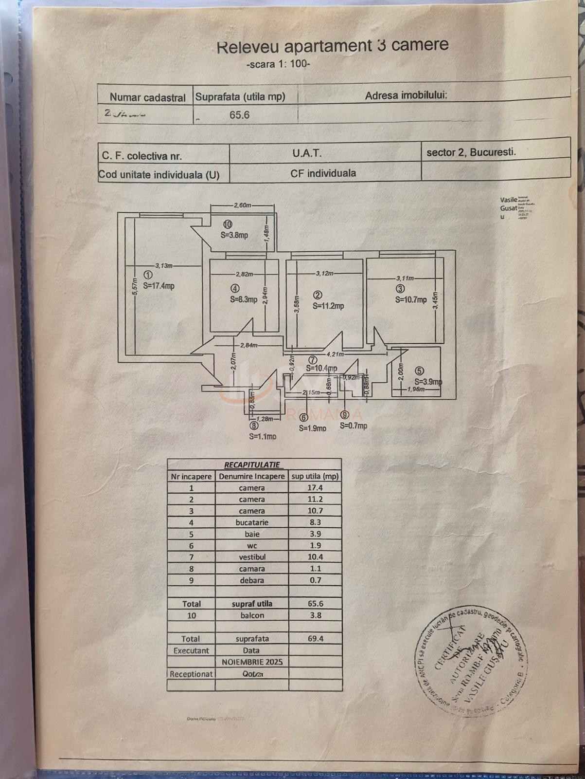 Apartament, 3 camere Bucuresti/Stefan Cel Mare
