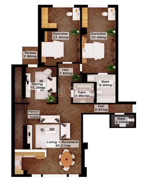 Apartament, 3 camere Bucuresti/Dorobanti