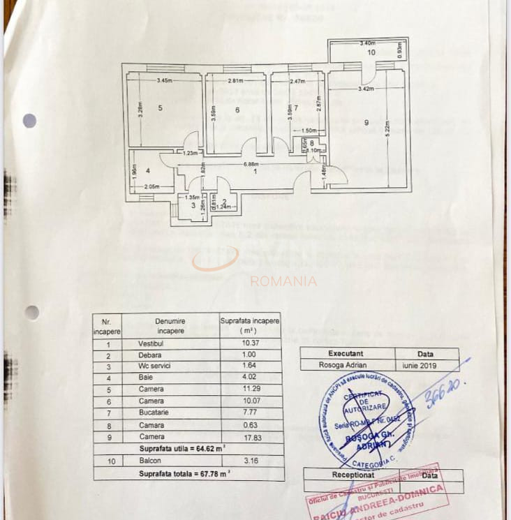 Apartament, 3 camere Bucuresti/Timpuri Noi