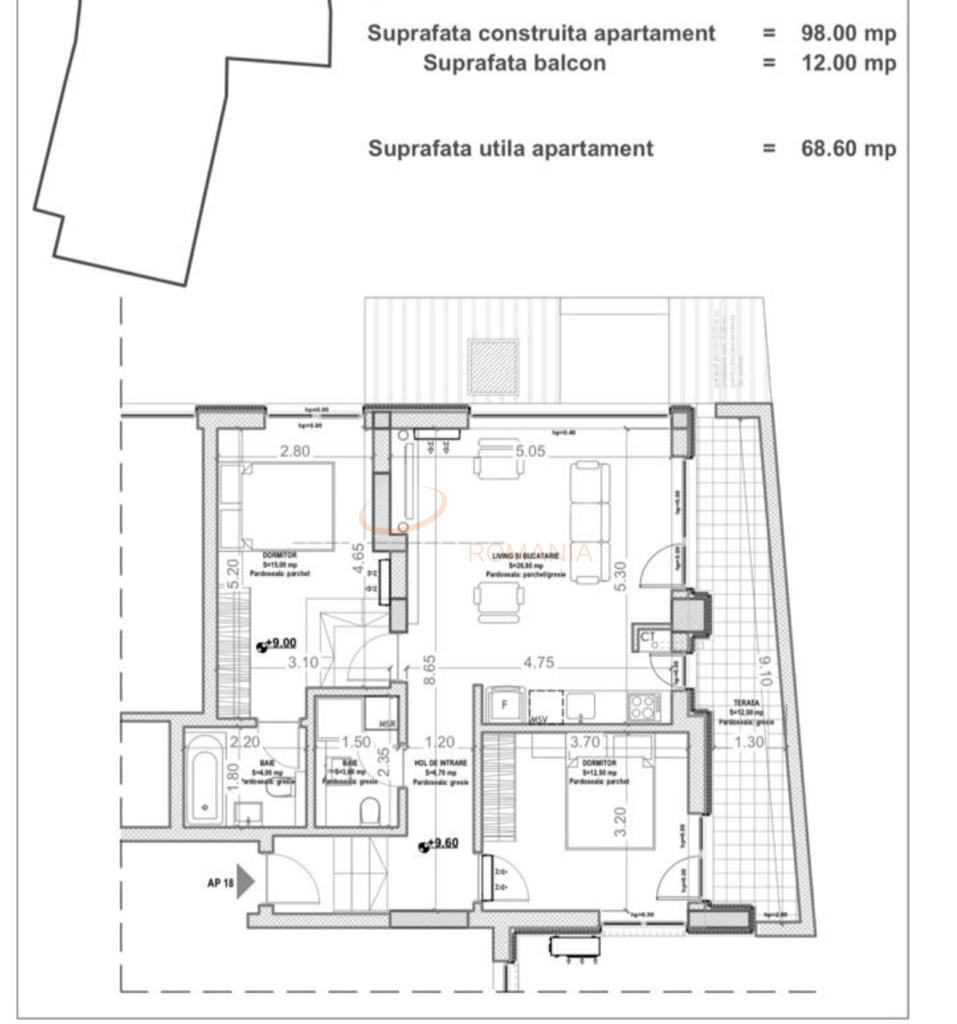 Apartament, 3 camere Bucuresti/Dacia