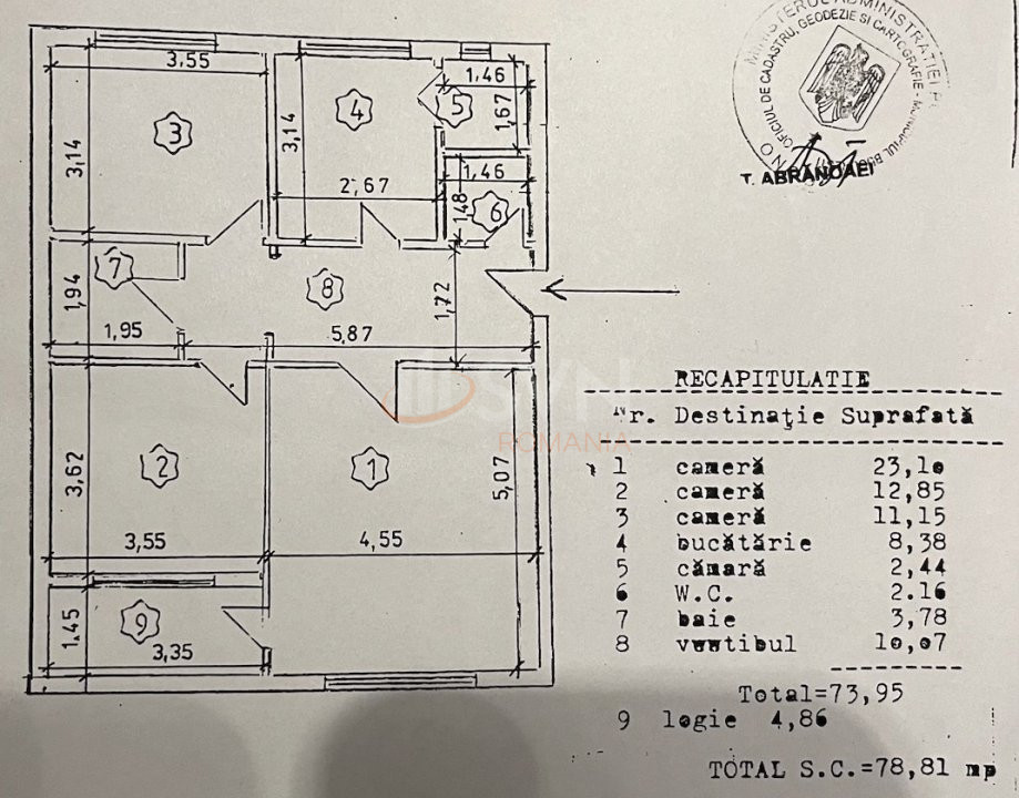 Apartament, 3 camere Bucuresti/Piata Unirii (s3)