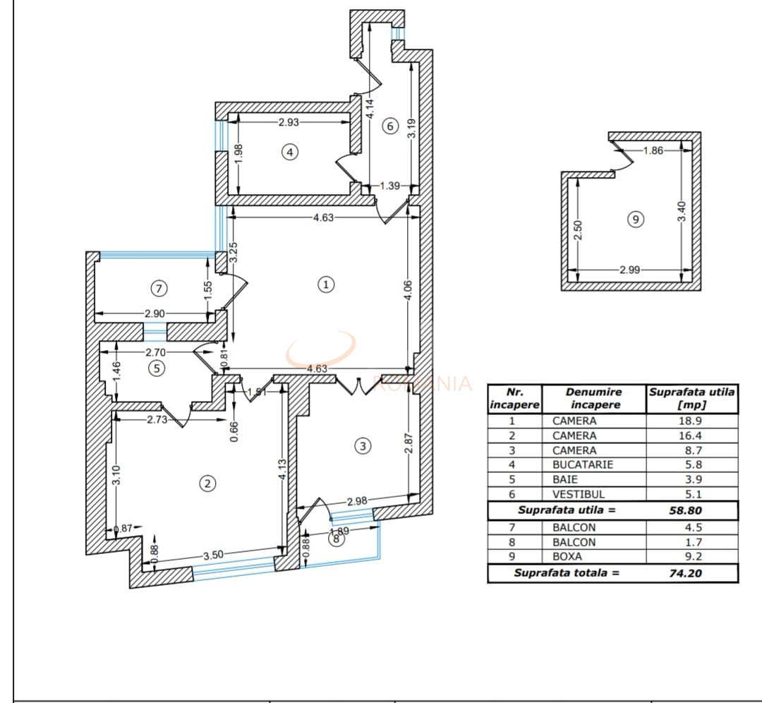 Apartament, 3 camere Bucuresti/Dacia
