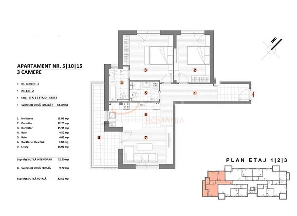 Apartament, 3 camere Bucuresti/Colentina