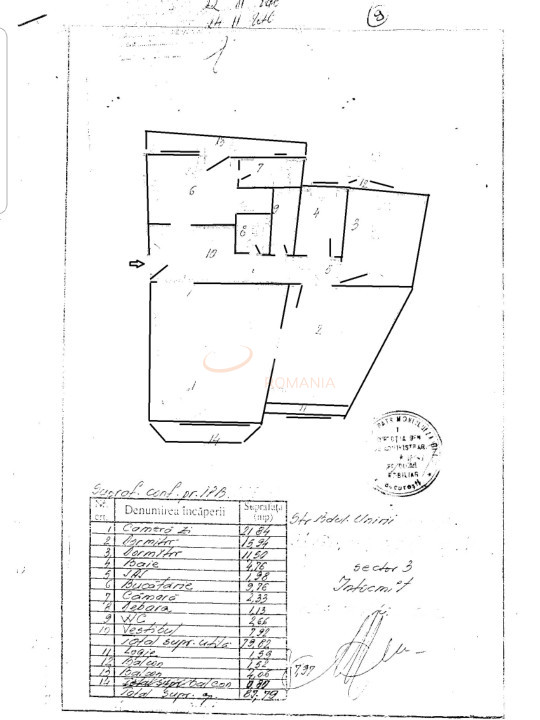 Apartament, 3 camere Bucuresti/Piata Unirii (s3)