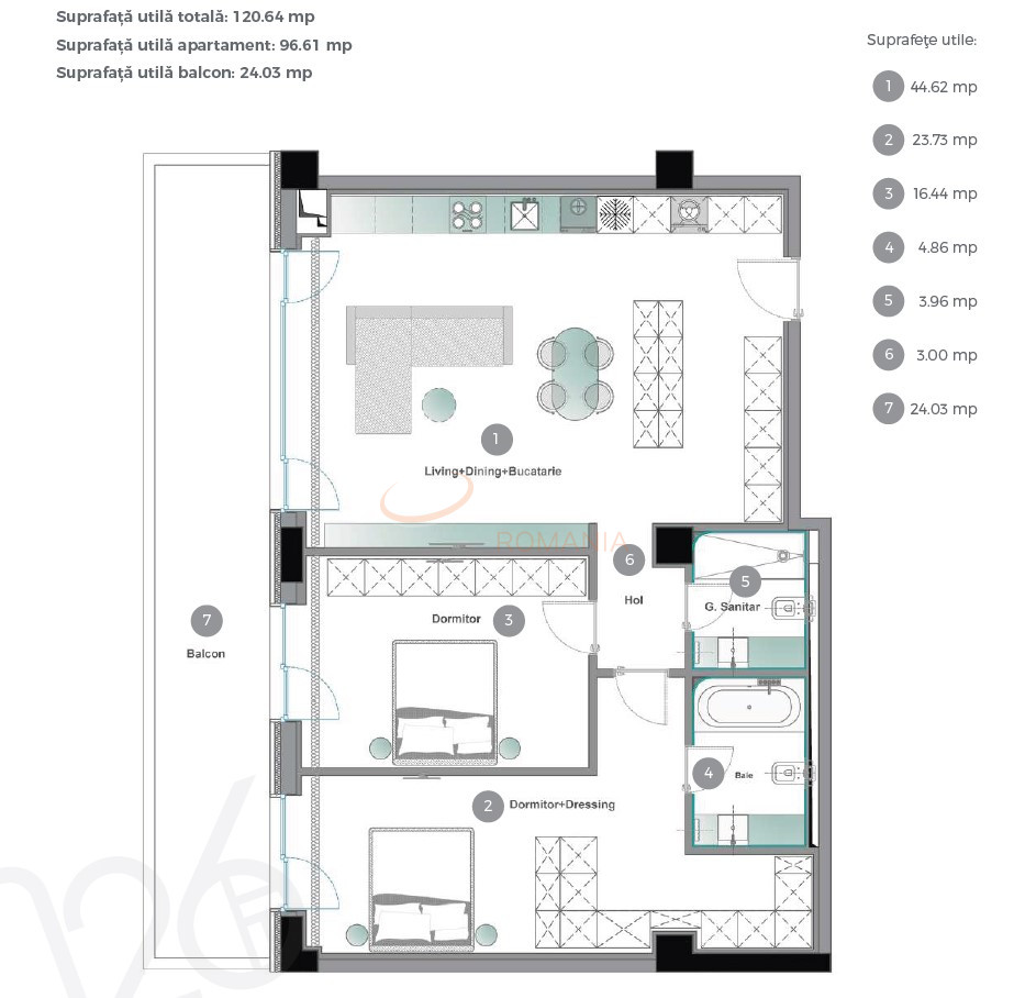 Apartament, 3 camere Bucuresti/Pipera