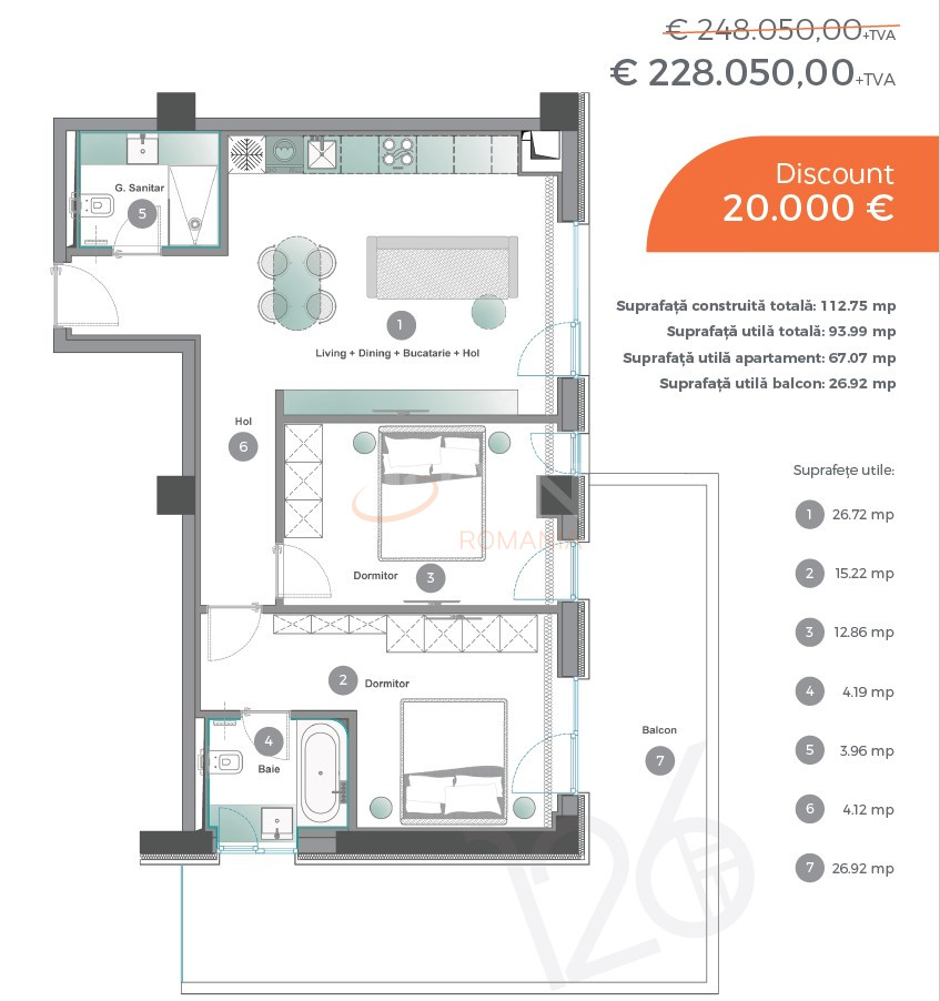 Apartament, 3 camere Bucuresti/Pipera