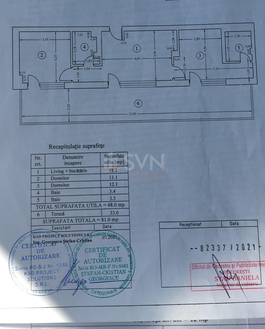 Apartament, 3 camere Bucuresti/Sisesti