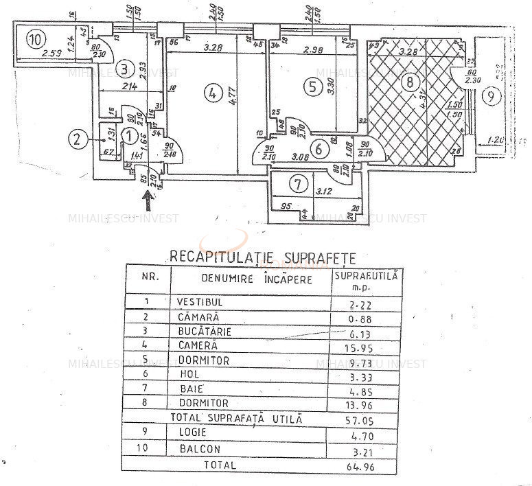 Apartament, 3 camere Bucuresti/Vatra Luminoasa