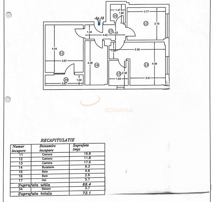 Apartament, 3 camere Bucuresti/Domenii