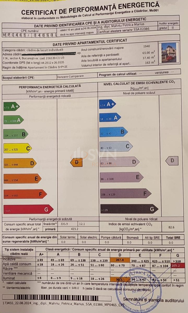 Apartament, 3 camere Bucuresti/Parcul Carol