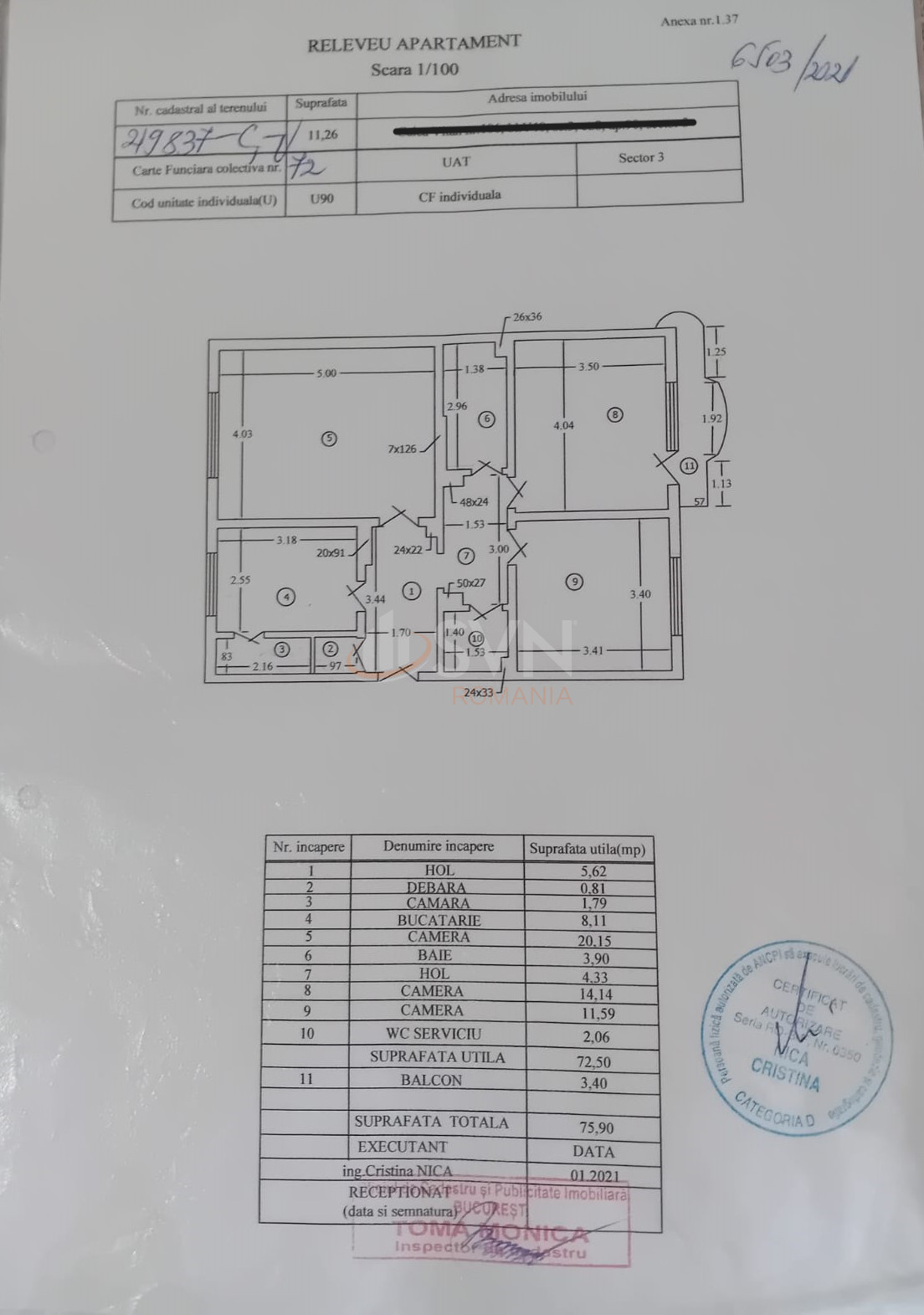 Apartament, 3 camere Bucuresti/Vitan