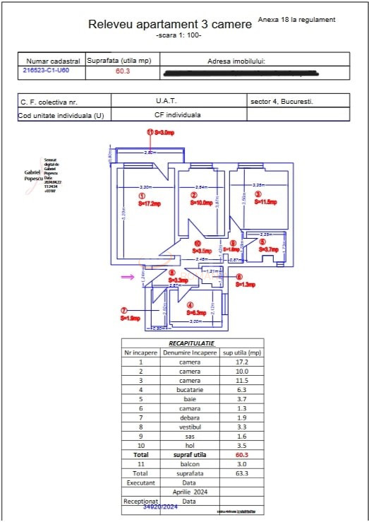 Apartament, 3 camere Bucuresti/Tineretului