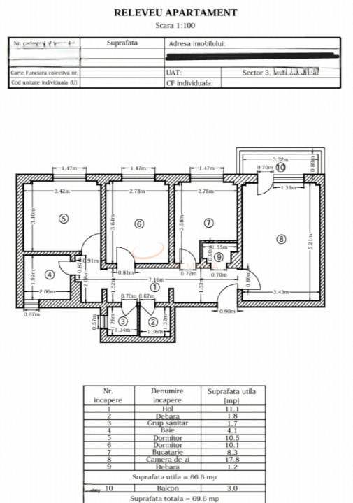 Apartament, 3 camere Bucuresti/Dristor