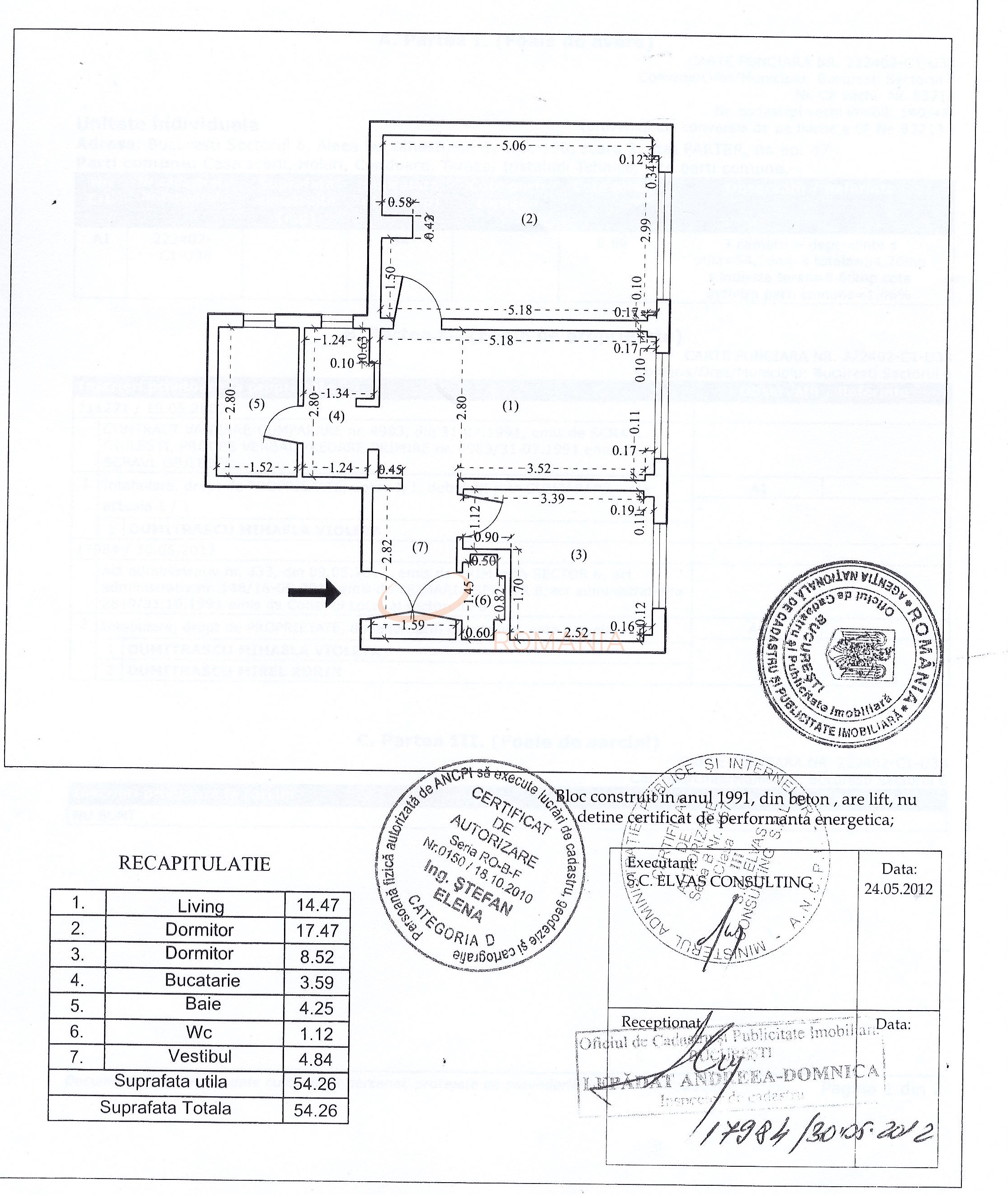 Apartament, 3 camere Bucuresti/Apusului