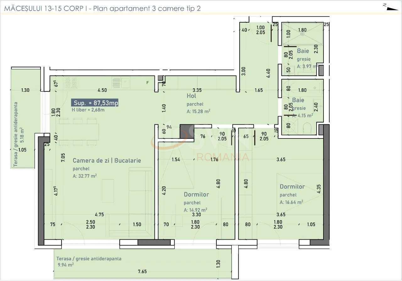 Apartament, 3 camere Cluj/Buna Ziua