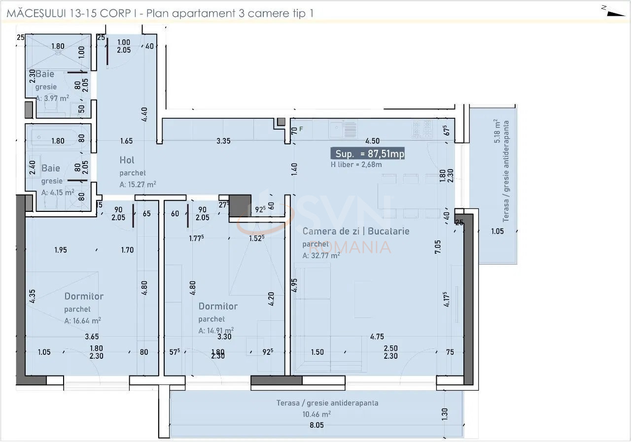 Apartament, 3 camere Cluj/Buna Ziua