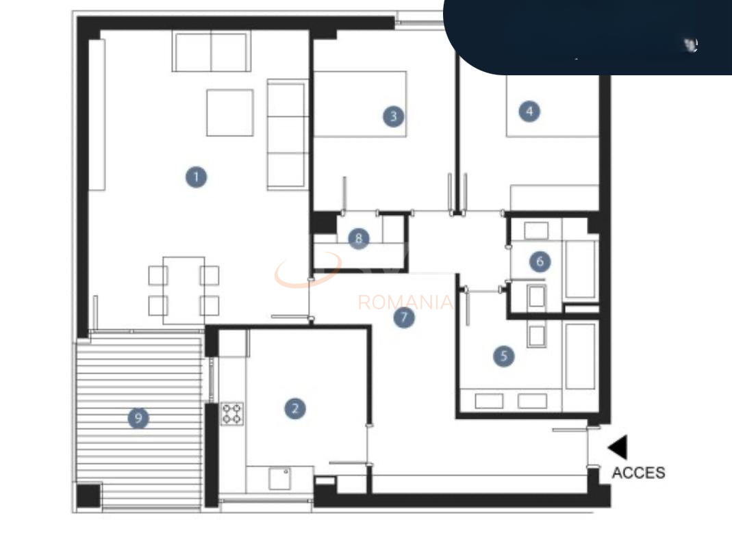 Apartament, 3 camere Bucuresti/Straulesti