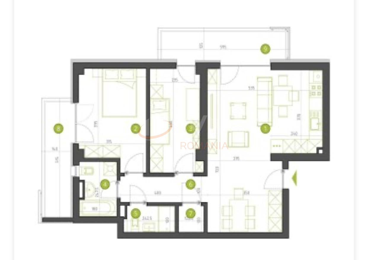 Apartament, 3 camere Bucuresti/Straulesti